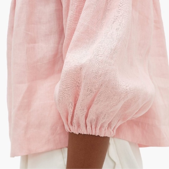 Innika Choo Pink Linen Blouse, Size 0, BNWT - Picture 7 of 7